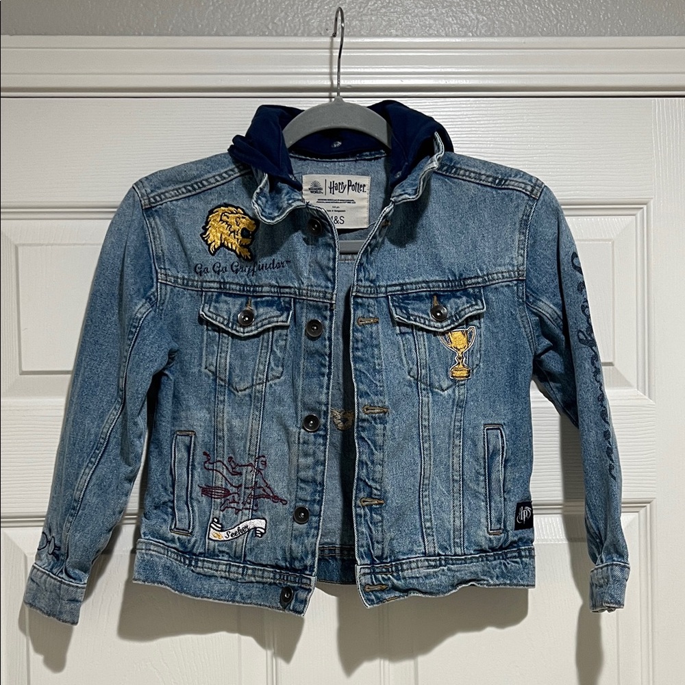 Harry Potter Kids Blue Denim Jacket with Patches